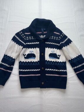 Janie and Jack Whale Shawl-Collar Cardigan
